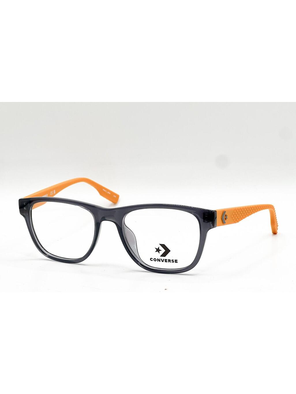 Converse Cv5052y 015 Clear Gray Orange Authentic Eyeglasses 49-17-140
